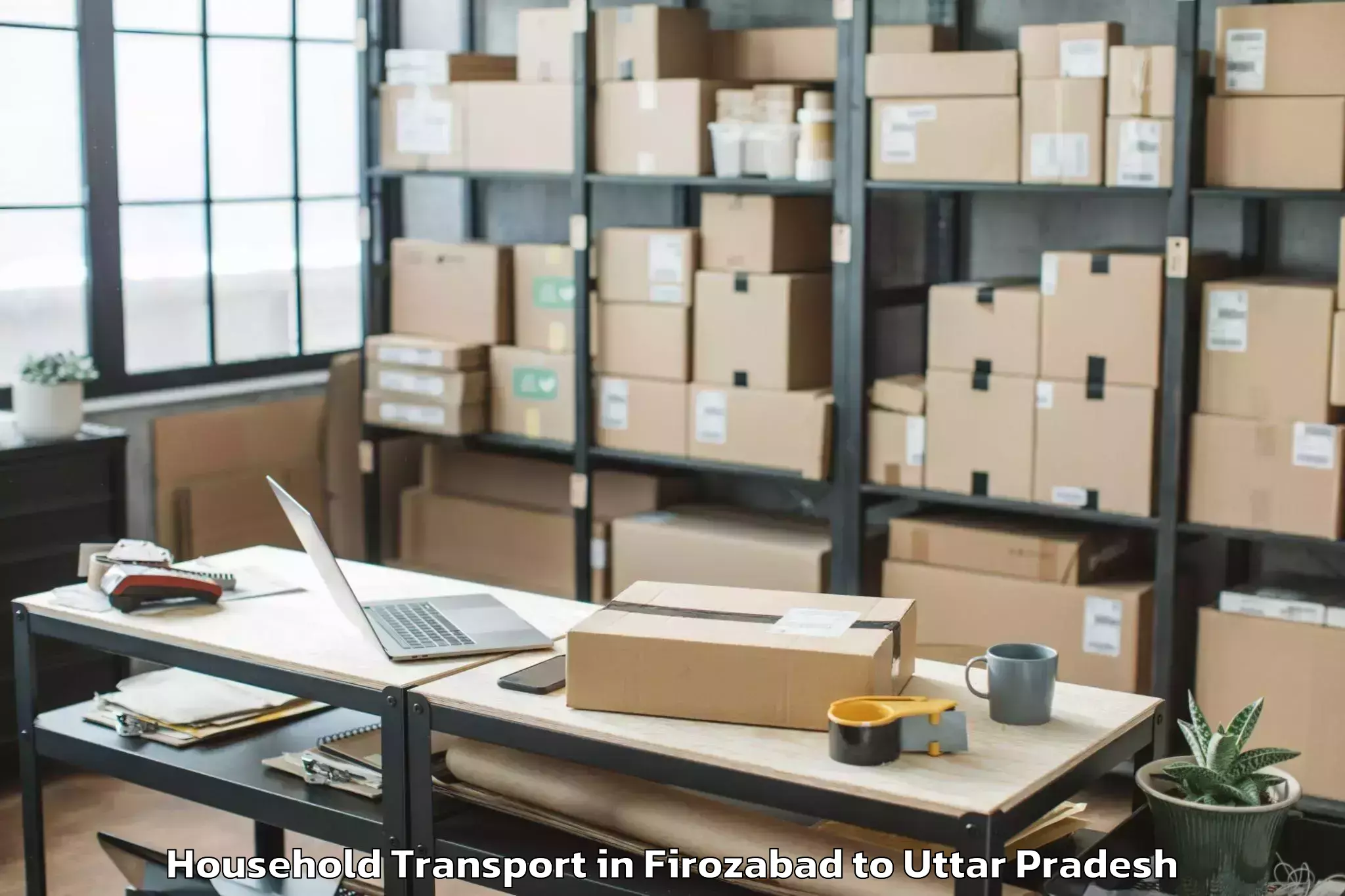 Book Firozabad to Bangarmau Household Transport